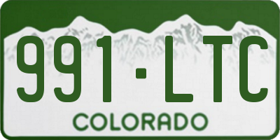 CO license plate 991LTC