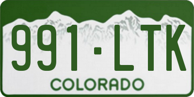 CO license plate 991LTK