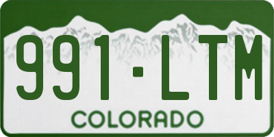 CO license plate 991LTM