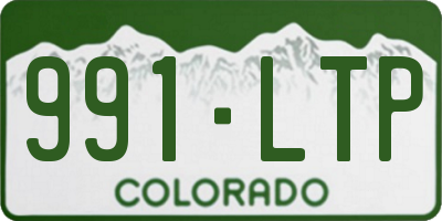 CO license plate 991LTP