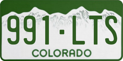 CO license plate 991LTS