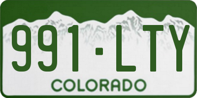 CO license plate 991LTY