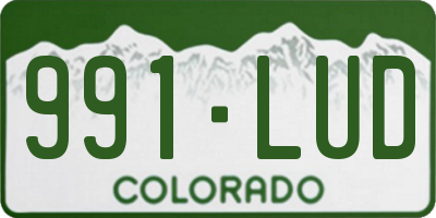CO license plate 991LUD