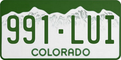 CO license plate 991LUI