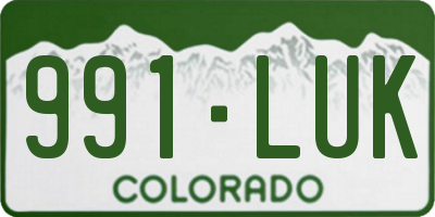 CO license plate 991LUK
