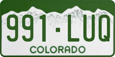 CO license plate 991LUQ