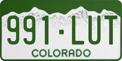 CO license plate 991LUT