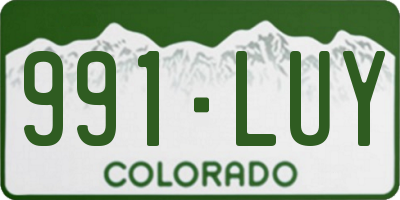 CO license plate 991LUY