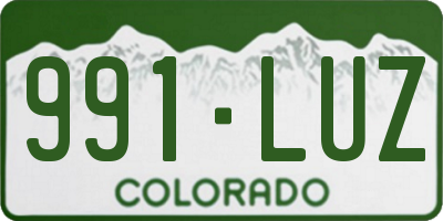 CO license plate 991LUZ