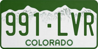 CO license plate 991LVR