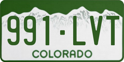 CO license plate 991LVT