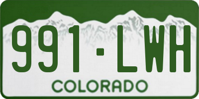 CO license plate 991LWH