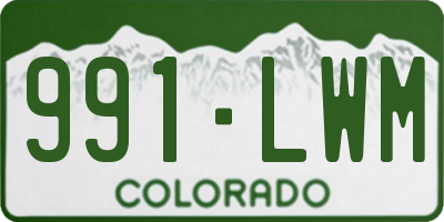 CO license plate 991LWM