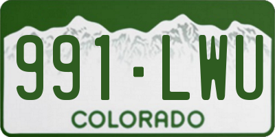 CO license plate 991LWU