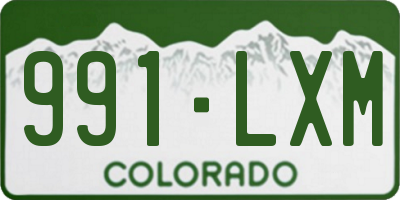 CO license plate 991LXM