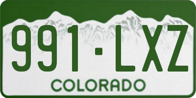 CO license plate 991LXZ