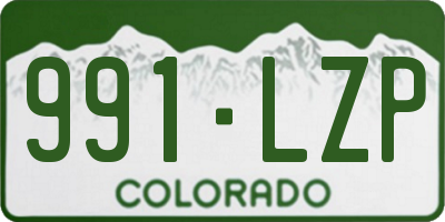 CO license plate 991LZP