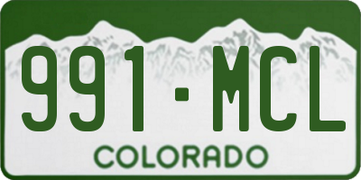 CO license plate 991MCL