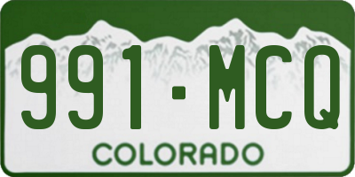 CO license plate 991MCQ