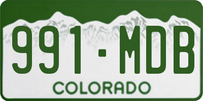 CO license plate 991MDB