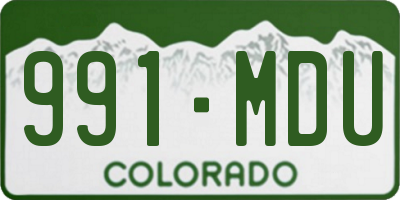 CO license plate 991MDU