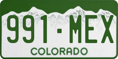 CO license plate 991MEX