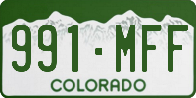 CO license plate 991MFF