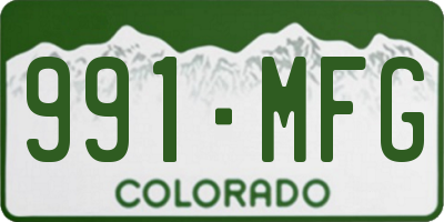CO license plate 991MFG