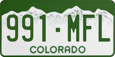 CO license plate 991MFL