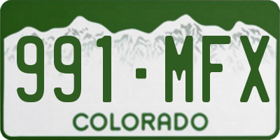 CO license plate 991MFX