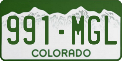 CO license plate 991MGL