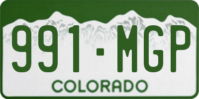 CO license plate 991MGP