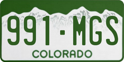 CO license plate 991MGS
