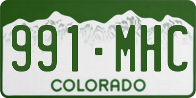 CO license plate 991MHC
