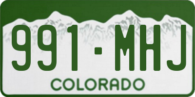 CO license plate 991MHJ