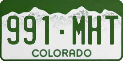 CO license plate 991MHT