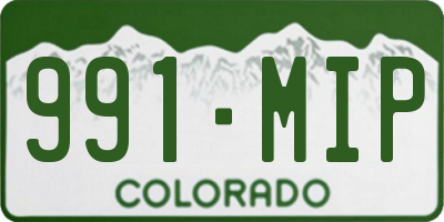 CO license plate 991MIP