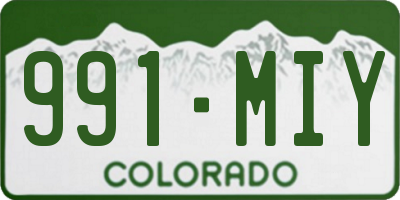 CO license plate 991MIY