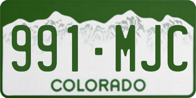 CO license plate 991MJC