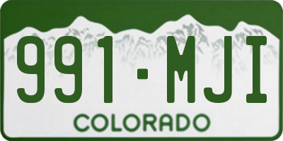 CO license plate 991MJI