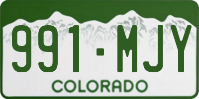 CO license plate 991MJY