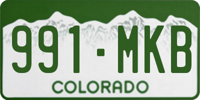 CO license plate 991MKB
