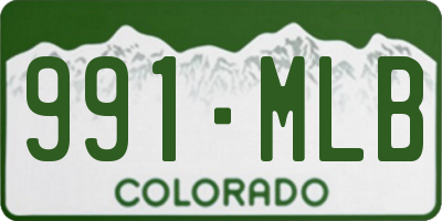 CO license plate 991MLB
