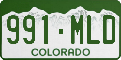 CO license plate 991MLD