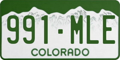 CO license plate 991MLE