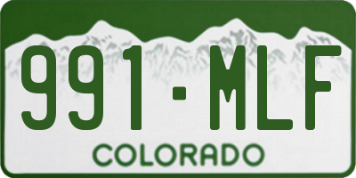 CO license plate 991MLF