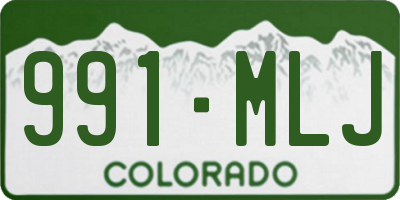 CO license plate 991MLJ