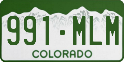 CO license plate 991MLM