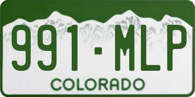 CO license plate 991MLP