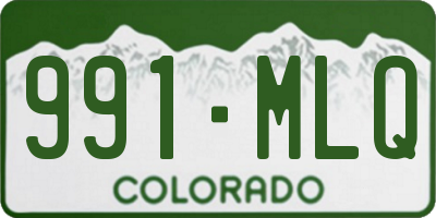 CO license plate 991MLQ
